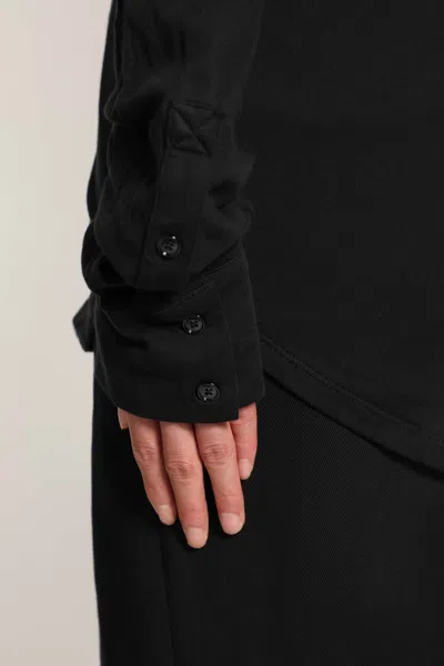 Ann Demeulemeester Leo Double Layer Serafino Top In Black