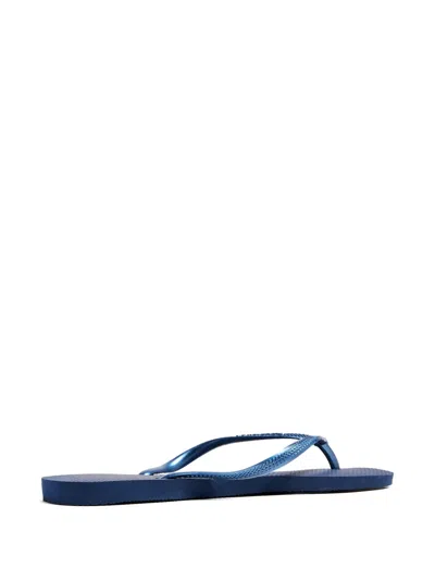 Havaianas Slim Metallic-strap Flip-flops In Blue