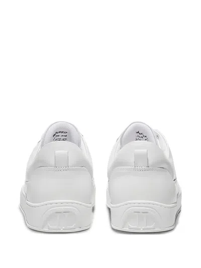 Leandro Lopes Faisca Quilted-pattern Leather Sneakers In White