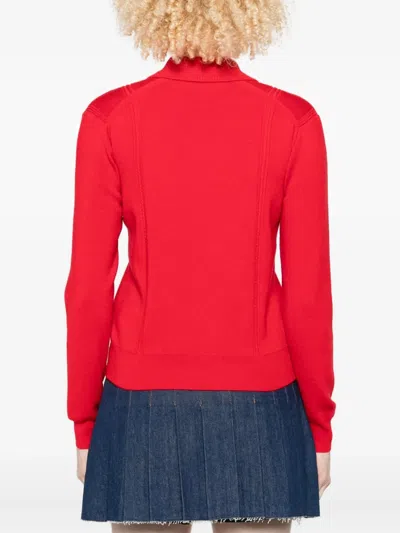 Maje Patch-pocket Buttoned Top In Red