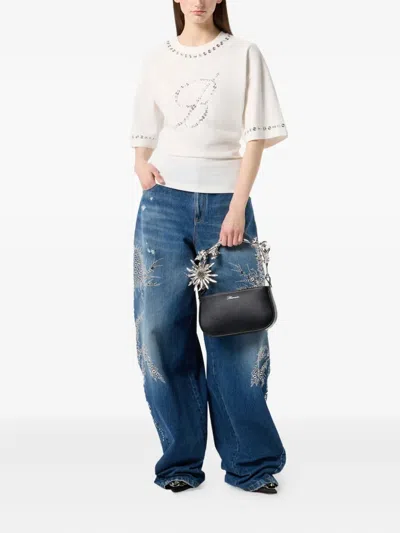 Blumarine Embellished Jeans In Blue