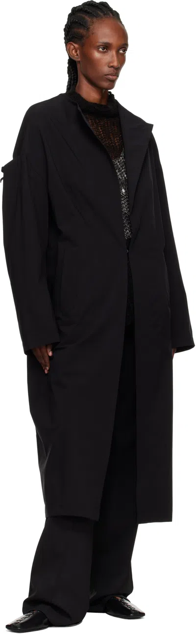 Y's Open-front Coat In Black