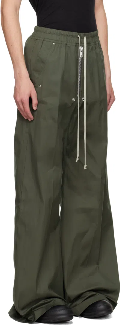 Rick Owens Khaki Concordians Wide Bela Trousers In Multi