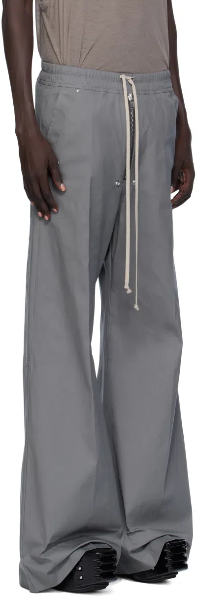 Rick Owens Gray Concordians Wide Bela Trousers In Multi