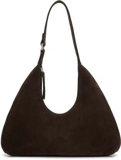 By Far Large Amber Structured Silhouette Shoulder Bag