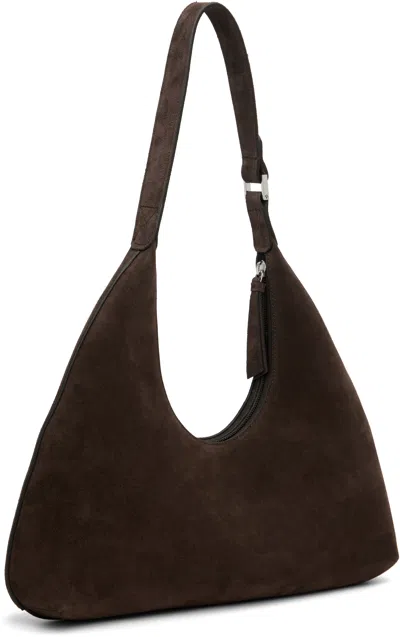 By Far Large Amber Structured Silhouette Shoulder Bag