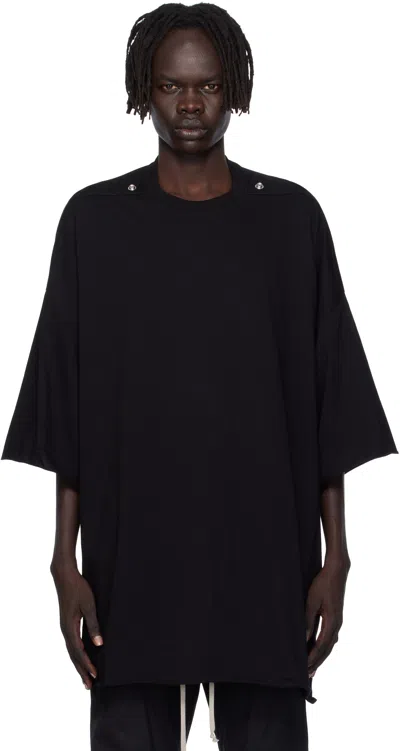 Rick Owens Jumbo Crew Neck Oversized Short Sleeve T-shirt In Black