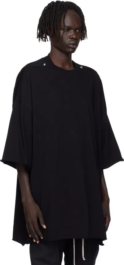 Rick Owens Jumbo Crew Neck Oversized Short Sleeve T-shirt In Black