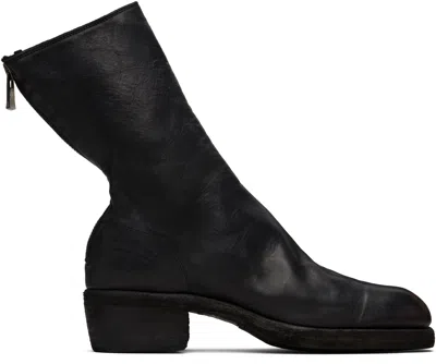 Guidi Back Zip Boots In Black
