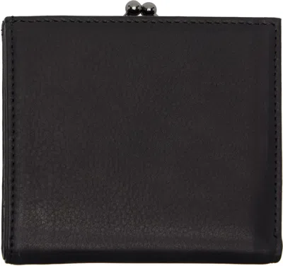 Yohji Yamamoto Black Clasp M Wallet In Black