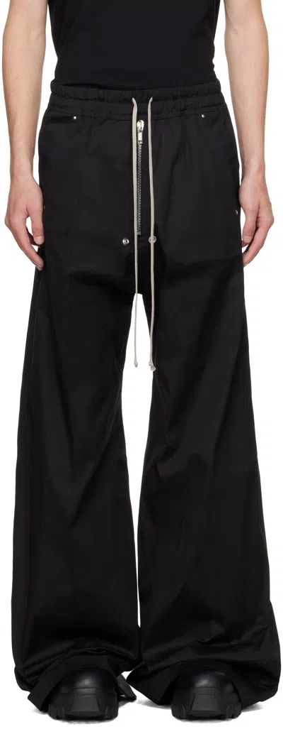 Rick Owens Black Concordians Cargobelas Cargo Pants In Black