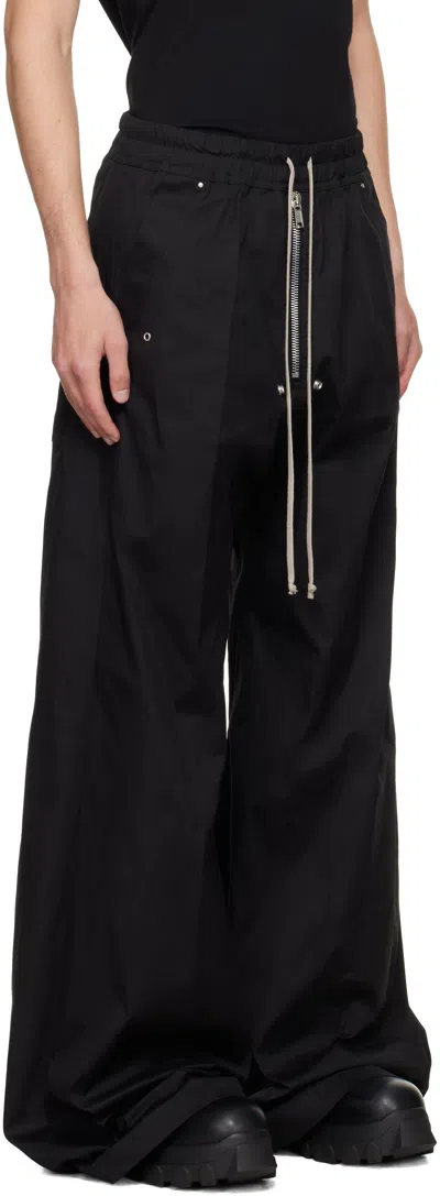 Rick Owens Black Concordians Cargobelas Cargo Pants In Black