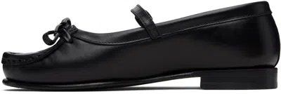 Hereu Black Roses Flats In Black