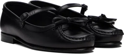 Hereu Black Roses Flats In Black
