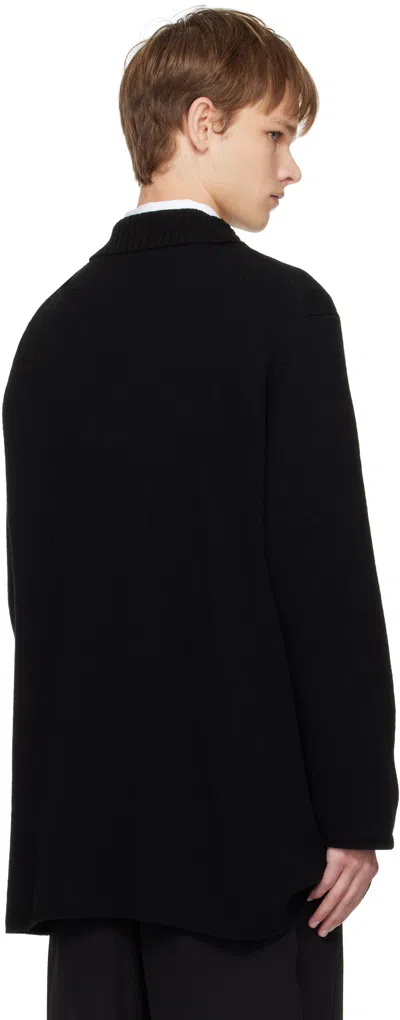 Yohji Yamamoto Black String Detail Blazer In Black