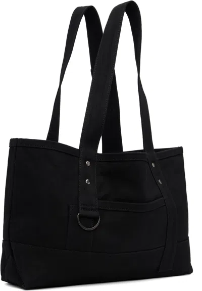 Y's Black Big Washer Canvas Tote