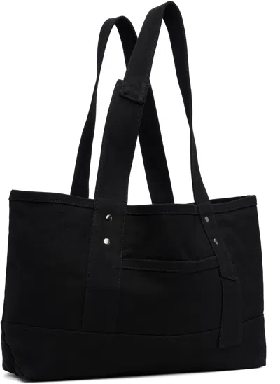 Y's Black Big Washer Canvas Tote