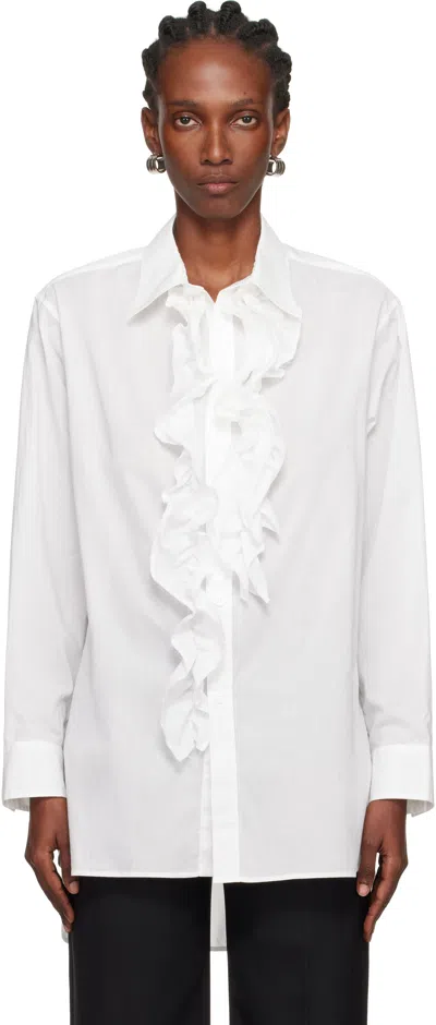 Y's Shirt Untrimmed Frill In Gray