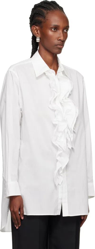 Y's Shirt Untrimmed Frill In Gray