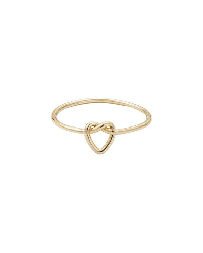 Adornia 14k Gold Plated Heart Knot Ring In Gold