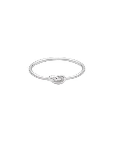 Adornia Silver Dainty Knot Ring In Silver