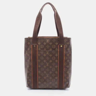Pre-owned Louis Vuitton Cabas Beaubourg Shoulder Tote Handbag Monogram In Brown