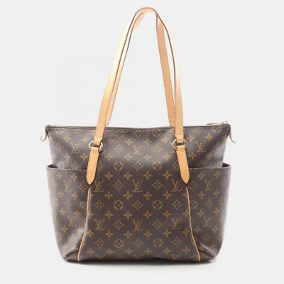 Pre-owned Louis Vuitton Totally Mm Shoulder Tote Bag Monogram Canvas Brown