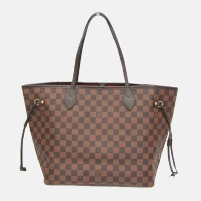 Pre-owned Louis Vuitton Damier Neverfull Mm Tote Bag Brown