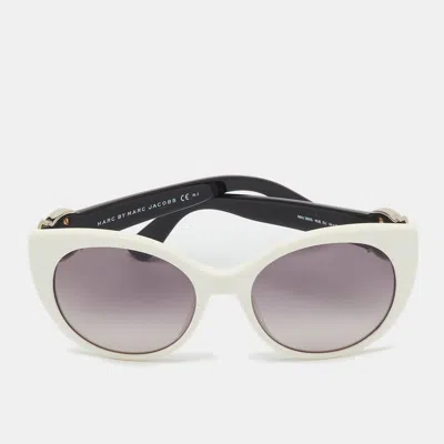 Pre-owned Marc By Marc Jacobs White/grey Gradient Mmj396/s Cat-eye Sunglasses In Gray