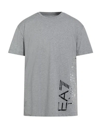 Ea7 Man T-shirt Grey Size Xxl Cotton In Gray