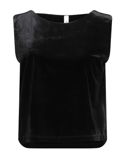 Tensione In Woman Top Black Size M Polyester, Elastane In Black