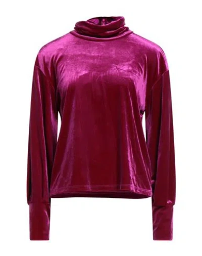 Tensione In Woman Top Magenta Size M Polyester, Elastane In Pink