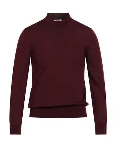Gioferrari Man Turtleneck Brick Size 50 Merino Wool In Burgundy