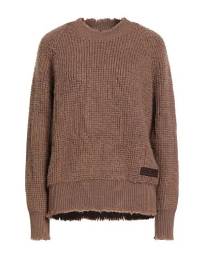 Dsquared2 Woman Sweater Camel Size L Wool In Brown