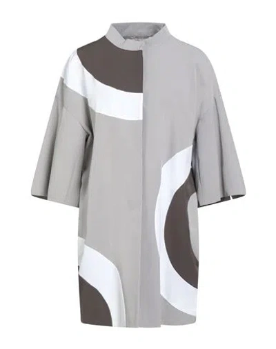 Herno Woman Overcoat & Trench Coat Grey Size 8 Polyester, Cotton In Brown