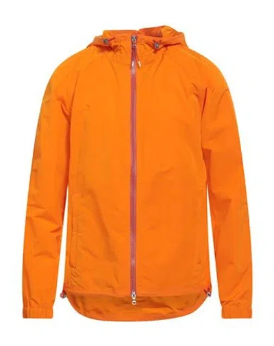 Orlebar Brown Man Jacket Orange Size Xxl Polyester In Orange