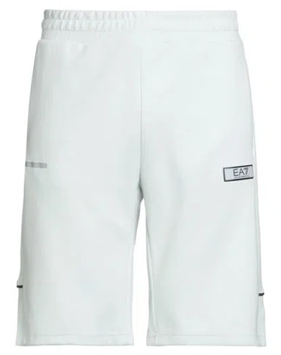 Ea7 Man Shorts & Bermuda Shorts White Size 3xl Polyester, Cotton In Blue