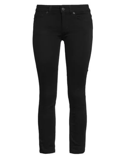 Dondup Woman Jeans Black Size 26 Cotton, Recycled Cotton, Recycled Polyester, Modal, Synthetic Fiber In Black