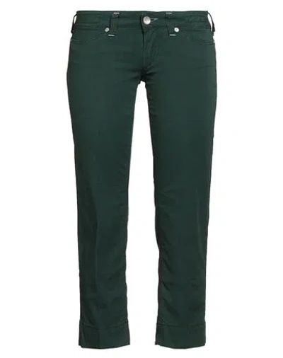 Jacob Cohёn Woman Pants Green Size 32 Cotton, Elastane In Green