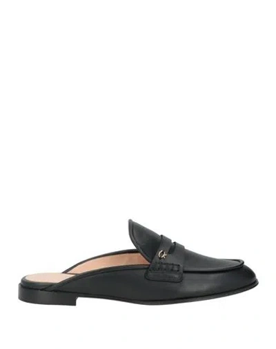 Gianvito Rossi Florio Leather Slippers In Black
