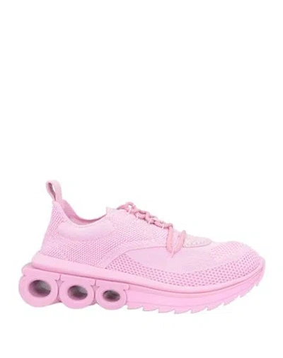 Ferragamo Woman Sneakers Light Purple Size 6.5 Textile Fibers In Pink