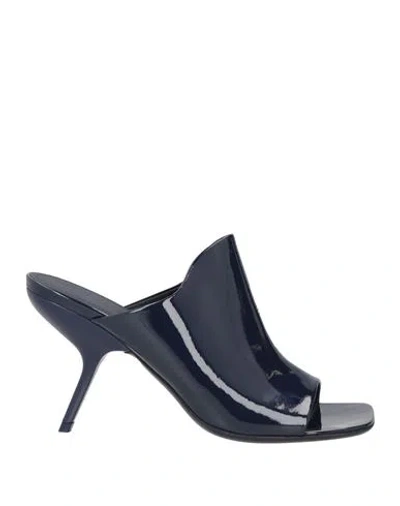 Ferragamo Woman Sandals Midnight Blue Size 8 Leather