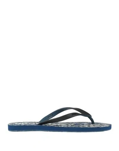 Orlebar Brown Man Thong Sandal Black Size 8 Synthetisches Material In Black