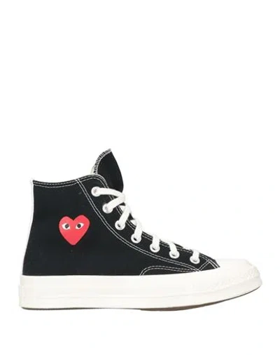 Converse X Comme Des Garçons Play Woman Sneakers Black Size 9.5 Textile Fibers In Black