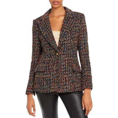 Amanda Uprichard Womens Notch Collar Business One-button Blazer In Multi