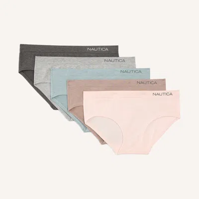Nautica Womens Seamless Hipster Brief, 5-pack In Multi
