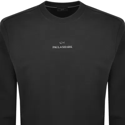 Paul &amp; Shark Paul And Shark Logo Sweatshirt Black In Black