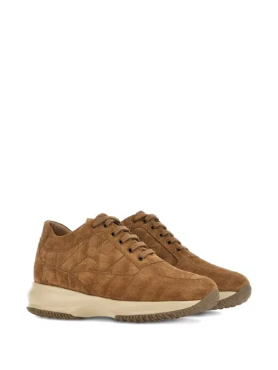 Hogan Interactive Sneakers In Brown