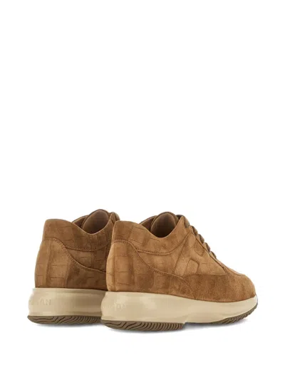 Hogan Interactive Sneakers In Brown