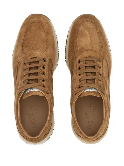 Hogan Interactive Sneakers In Brown